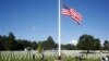 Ափհանման գործողության ընթացքում զոհված ամերիկացի զինվորների գերեզմանոցը, Նորմանդիա, Ֆրանսիա, 6-ը հունիսի, 2019թ. 