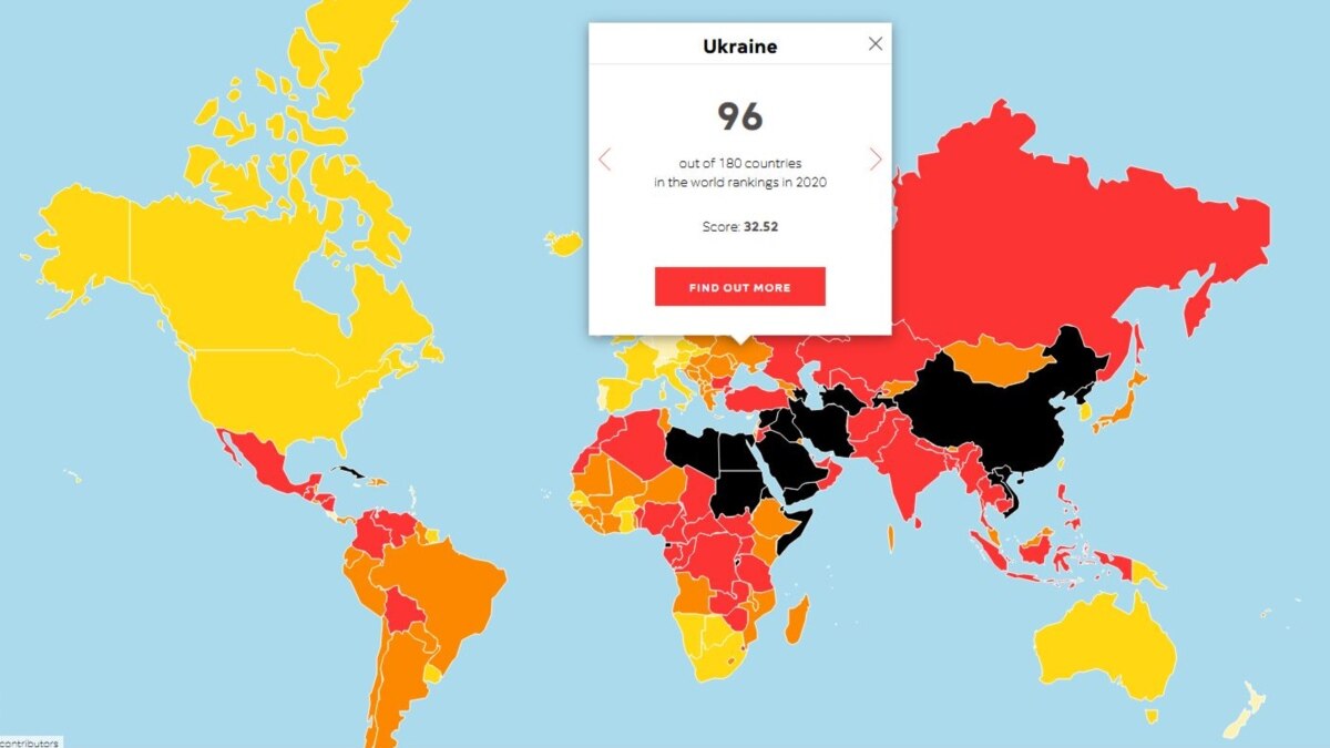 Индекс свободы прессы в мире: Украина ухудшила показатели, хотя поднялась в  рейтинге