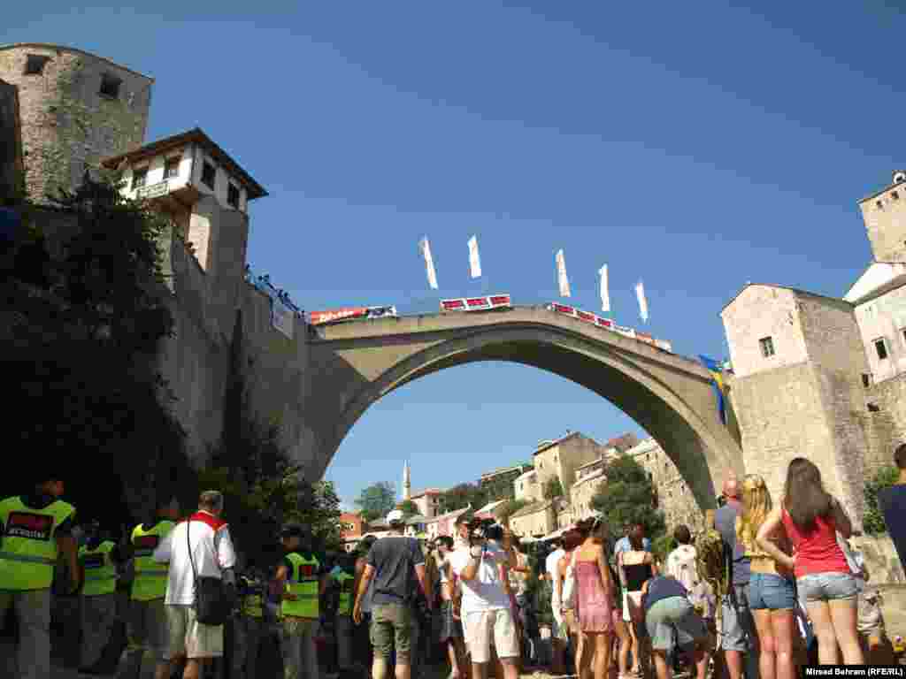 The ancient bridge was destroyed in November 1993 by Bosnian Croat forces fighting in Bosnia&#39;s civil war. It was reconstructed over several years and reopened in July 2004.