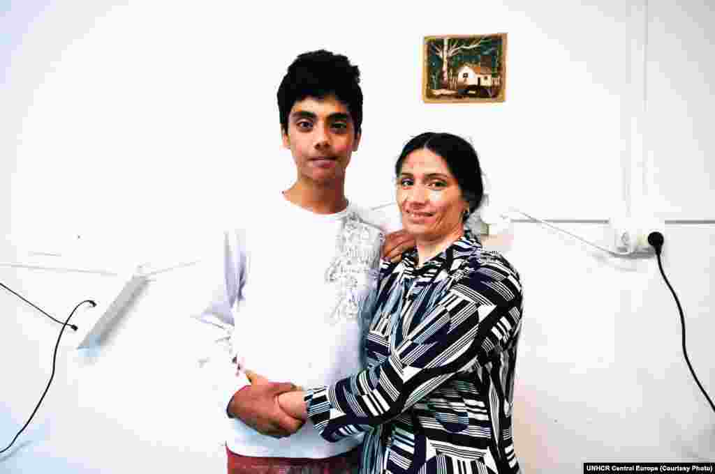 Farahnaz fled Afghanistan after a series of threats to her children’s lives for being a divorced woman and a journalist who worked with foreigners. The most important thing she brought with her was her youngest son, Ali, who was six at the time. "He was still small and couldn’t take care of himself," she says, describing the dangerous trudge across Iran, Turkey, Greece, and Serbia before they reached Hungary. She has since reunited with her other children.
