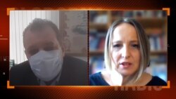 Rusmir Mesihović i novinarka RSE Marija Arnautović