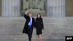 Избранный президент США Дональд Трамп с супругой Меланией.