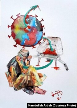 د کورونا وبا له کبله يو کاريګر بېکاره ناست دی: حمدالله ارباب