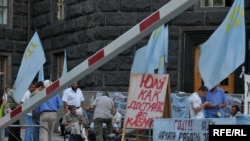 The Crimean Tatars have been engaged in their sit-in for more than three months.