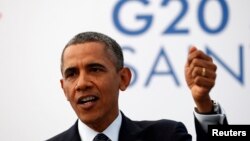 Russia -- US President Barack Obama speaks during a news conference at the G20 Summit in St. Petersburg, September 6, 2013