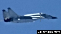 A picture released by AFRICOM on May 26 reportedly shows a Russian MiG-29 flying over Libya.