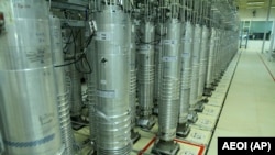 IRAN -- Centrifuge machines are seen in Natanz uranium enrichment facility, November 3, 2019