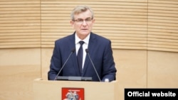 Спикер сейма Литвы Викторас Пранцкетис.
