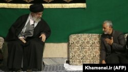 Iranian Supreme Leader Ayatollah Ali Khamenei (left) with General Qasem Soleimani in 2015. 