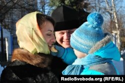 Natalia Boiko with her husband, Petro, and their son, Volodymyr