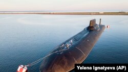Submarine nuclear rusesc Dmitri Donskoi la Kronstadt, 30 km vest de St. Petersburg, 29 iulie, 2017