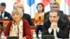 Iranian top nuclear negotiator Abbas Araqchi (right) and Helga Schmit, secretary-general of the European External Action Service, attend talks in Vienna on June 28.