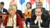 Iranian top nuclear negotiator Abbas Araqchi (R) and Helga Schmit , Secretary-General of the European External Action Service (EEAS), attend a meeting of the JCPOA Joint Commission in Vienna, June 28, 2019