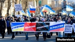 Протест проти низки вбивств у Москві через расову нетерпимість. Улан-Уде, Бурятія, 01 листопада 2009 року