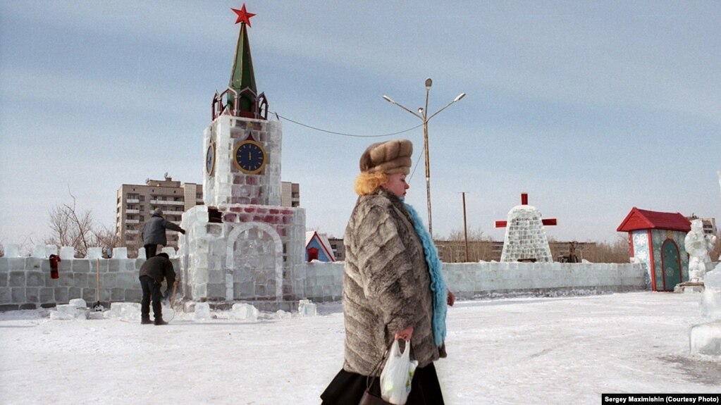 Ледовый Кремль в забайкальском Краснокаменске