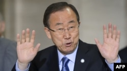 БҰҰ бас хатшысы Пан Ги Мун. Женева, 15 маусым 2015 жыл.
