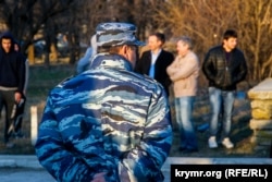 Під час обшуку на кримськотатарському каналі АТР, 26 січня 2015 року