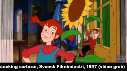 Фрагмент мультфильма "Пеппи Длинныйчулок" студии "Svensk Filmindustri", 1997 