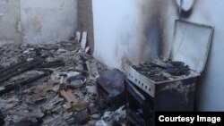 Один из сожженных домов в чеченском селе Янди, принадлежащий, предположительно, боевикам, причастным к событиям в Грозном 4 декабря
