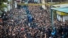 Thousands of Shi&#39;ite worshipers pray and beat their chests near the Mashadi-Dadash Mosque in Baku. They use this symbolic gesture as part of the Ashura ritual to remember the pain suffered by the Prophet Muhammad&#39;s grandson during his martyrdom.