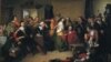 "Преглед на вещица", Томпкинс Харисън Матисън, 1853 г. Картината изобразява съдебен процес в Нова Англия между 1692 и 1693 г. По обвинения в магьосничество 14 жени и 5 мъже са обесени, един мъж е убит с камъни и между 175 и 200 души са затворени.