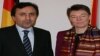 Patricia Flor was formerly Berlin's special envoy to Eastern Europe, the Caucasus, and Central Asia. Here she is pictured alongside Tajik Ambassador to Germany Imomudin Sattorov.
