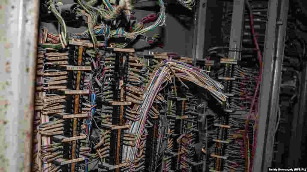 Wiring inside the turbine hall. There still remains about 200 tons of radioactive fuel inside Unit 4.