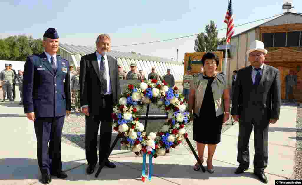 The September 11 attacks are commemorated at Manas Transit Center near Bishkek, Kyrgyzstan.