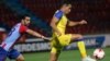 Panionios' Ehsan Hajsafi (L) vies for the ball with Tel Aviv's Eyal Golasa during the UEFA Europa League Third qualifying round soccer match. Athens, Greece, 03 August 2017.