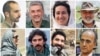 Iranian environmental activists who have been jailed since January. Lower right side is photo of Prof Kavous Seyyed-Emami who mysteriously died in jail.