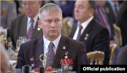 Андрей Трошев, известный как командир ЧВК Вагнера, во время встречи с Владимиром Путиным