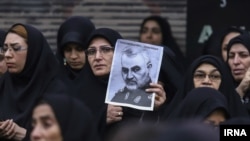 Funerarii de stat în Iran, după uciderea generalului Qasem Soleimani, 5 decembrie 2020.