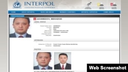 Behzod Ahmedov interpol qidiruvida