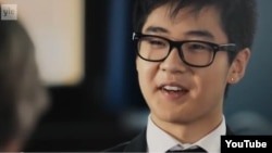 Kim Han Sol appears well spoken and confident in his interview with Elisabeth Rehn.