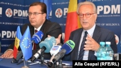 Hannes Swoboda (dreapta) şi Marian Lupu, la Chişinău