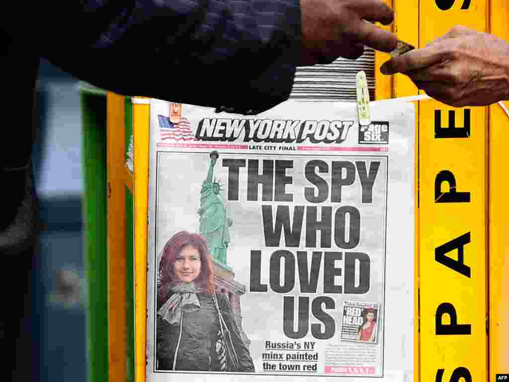 The "New York Post" featured Chapman on its cover during the height of the spy scandal.