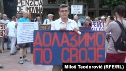 Protest penzionera u Beogradu, 12. jun 2018.