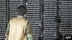 اسماء ضحايا مجزرة حلبجة على نصب خاص في البلدة