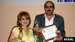 Azerbaijan – RFE/RL correspondents Sevda Ismayilli and Babek Bekir - Gold Key Award winners, Baku, 21Jul2009