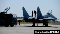Vojno vazduhoplovstvo Srbije na aerodromu Batajnica, 2012, avion MiG 29