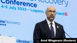 Prim-ministrul ucrainean, Denis Șmihal, Lugano, Elveția, 5 iulie 2022