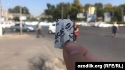 Капсула препарата «Лирика», приобретенная мобильным репортером «Озодлика» на одной из улиц Ташкента без наличия рецепта.
