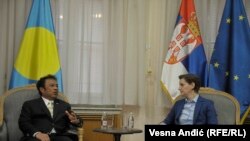 Predsjednik Republike Palau Thomas Remengesau Jr. i premijerka Srbije Ana Brnabić u Beogradu 21. januara 2019.