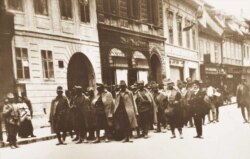 Militari austro-ungari luați prizonieri de români în Transilvania, 1916