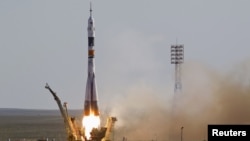 "Союз TMA-04M" халықаралық ғарыш станциясына ұшып шықты. Байқоңыр, 15 мамыр 2012 жыл. (Көрнекі сурет)