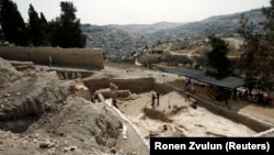 یکی از سایت‌های اکتشافی در تپه صهیون مشرف به اورشلیم