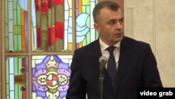 Ion Chicu vorbibd după ceremonia de învestire a cabinetului său, Chișinău, 14 noiembrie 2019.