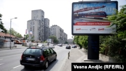 Serbia Russia billboards