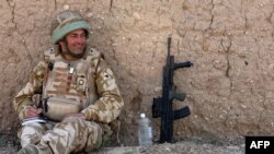 British Lieutenant Colonel Rupert Thorneloe at an undisclosed location in Afghanistan, in a photo supplied by the British Ministry of Defense