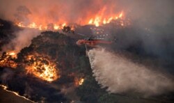 Верталёт спрабуе патушыць агонь у аўстралійскім штаце Вікторыя, 31 сьнежня 2019 году